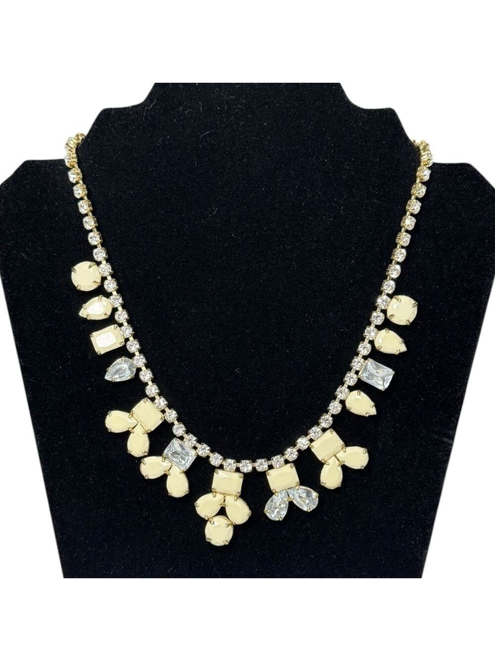 Kate Spade Off-White and Gold Secret Garden Pave Necklace